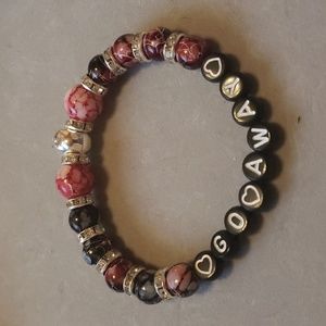 Handmade bead bracelet: go away